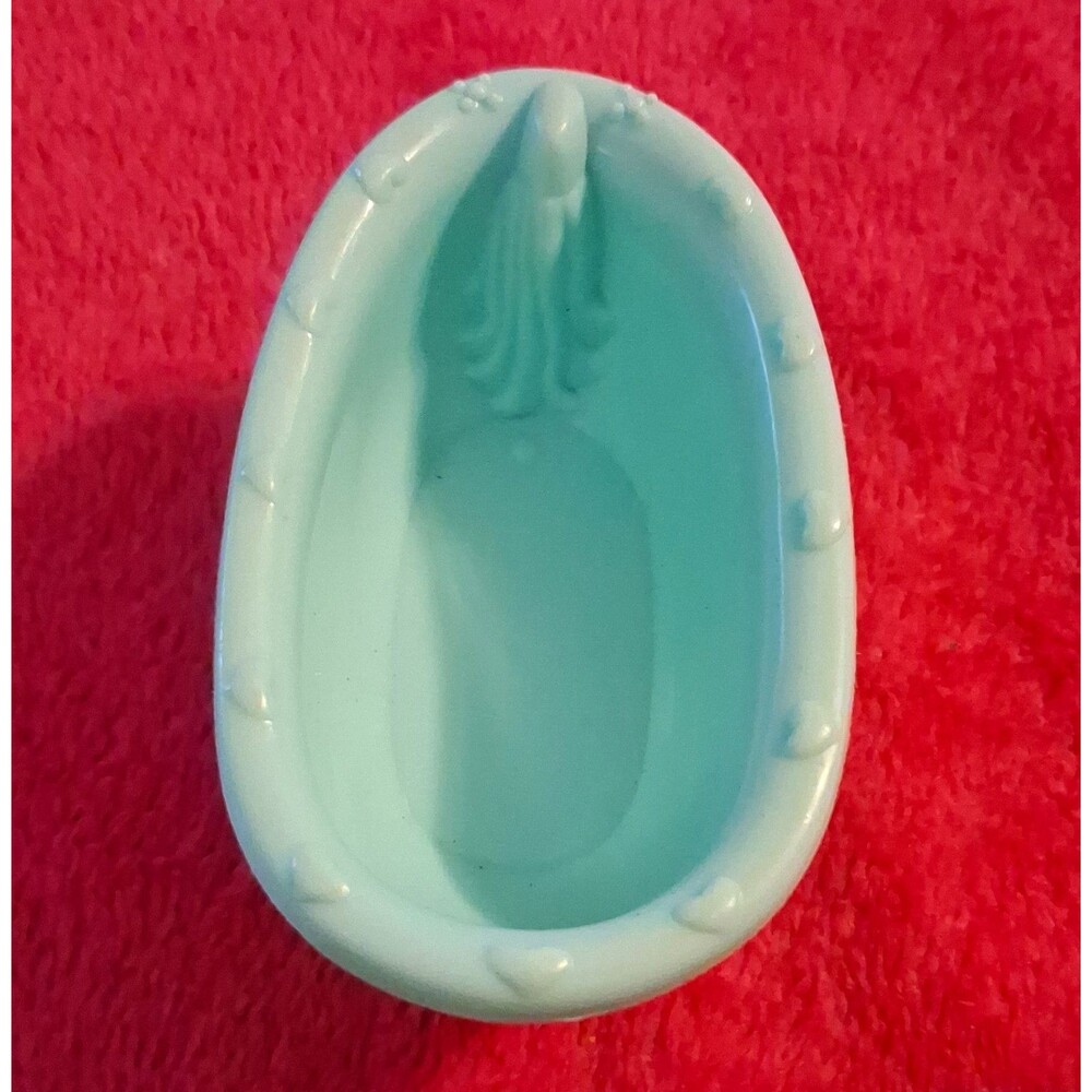 Vintage Little Kitty Sudsy Angoras Li'l Litters Teal Blue Bathtub